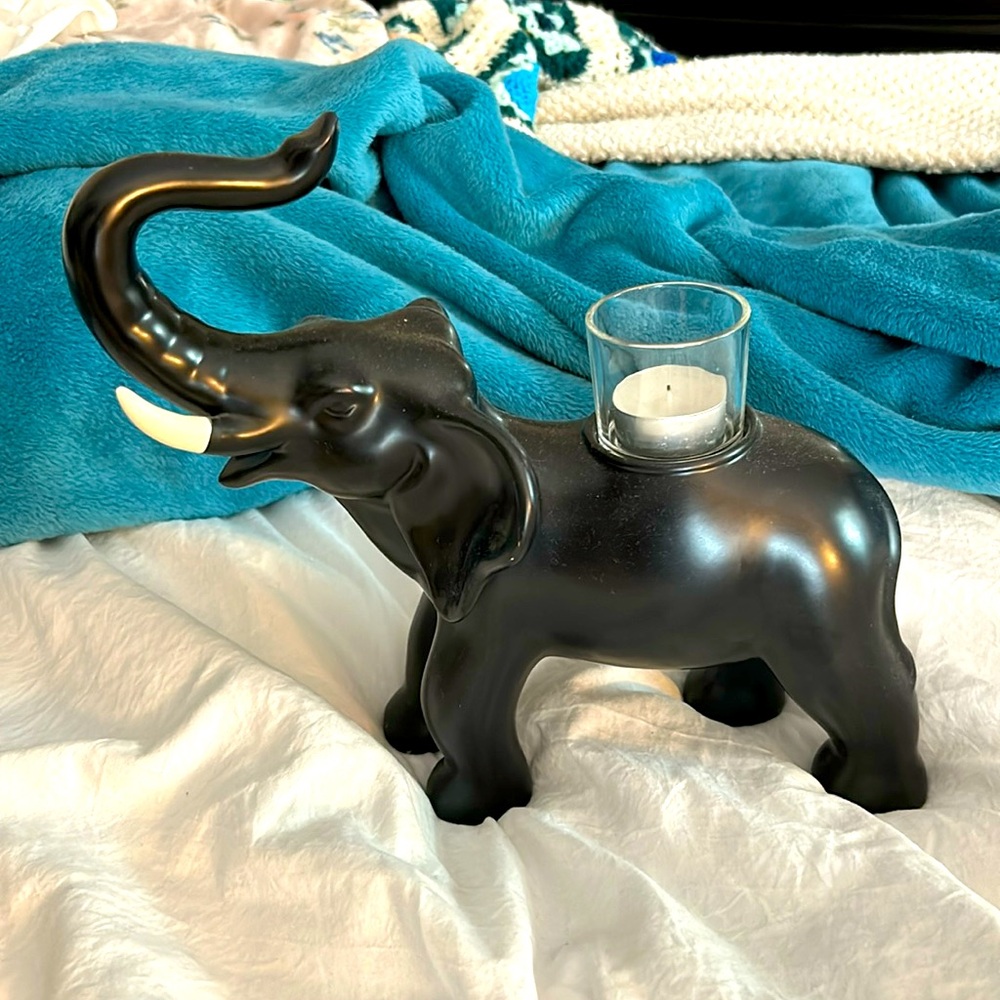 Party lite Elephant Metal Candle Holder